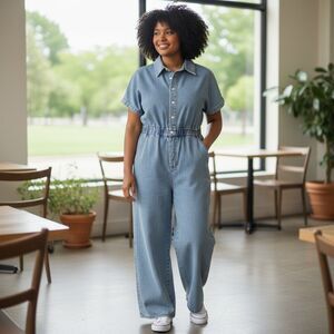 ARULA Erica Denim Jumpsuit Altar'D State 3X, 22/24 (Arula Size C)